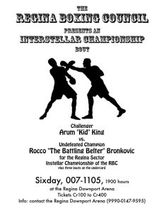 Boxing flyer